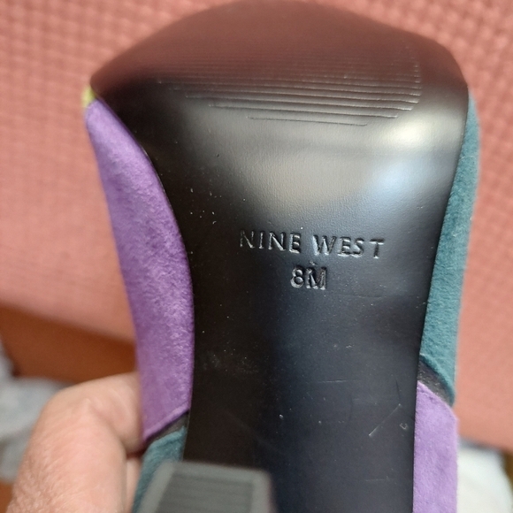 Nine West Multi-coloured Suede High Heel Shoes. Size 8M - Picture 11 of 12